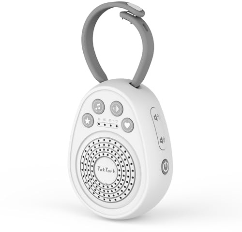TakTark Bruit Blanc Bebe, Machine à Bruit Blanc Portable White Noise Machine Aide au Sommeil pour Enfant et Adult avec 20 Sons Apaisants pour le Sommeil, USB Rechargeable