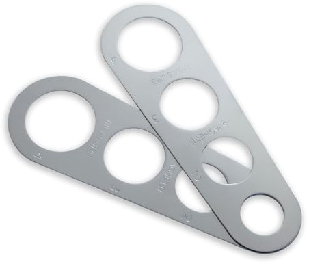 YAMHOHO Stainless Steel Spaghetti Measurer Tool, 2pcs, Silver, Pasta Measuring Device for Kitchen Cooking