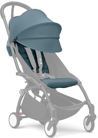 Stokke YOYO 6+ Farbpaket, Aqua - Nur Textilien: Sitzpolster, ausziehbares Verdeck & Reißverschlusstasche hinten - Erfordert YOYO-Rahmen (separat erhältlich)
