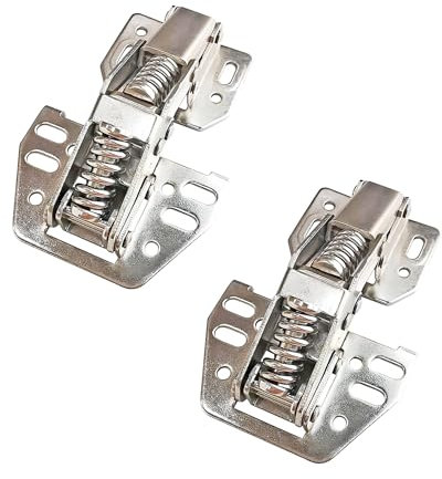 Qrity 2 Stück Schrank Scharniere, Aufschraubscharniere, Caravan-Scharnier, Möbelscharnier, Klappenstütze Lift, Hochklappscharnier