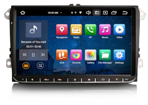 GONFEN 9 Zoll 8-Kern Android 13 Autoradio für VW T6 Transporter Polo 6R Amarok Caddy Skoda Yeti MQB mit Bluetooth GPS Carplay Android Auto Touchscreen WiFi RDS MQB Canbus DAB+ DSP 4GB RAM+64GB ROM