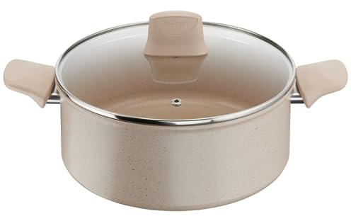 Tefal - Delight Faitout Revêtement Antiadhésif Aluminium Recyclé - 24 cm | Faitout pour mijotés sains - Revêtement Mineralia antiadhésif - Technologie Thermo-Fusion induction - Cuisson homogène rapide