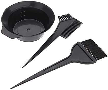 Set di 3 pennelli per tinture per capelli, kit di pennelli e ciotole per la miscelazione della candeggina, pettine da colorare su entrambi i lati e applicatore per tinture per capelli, kit durevole