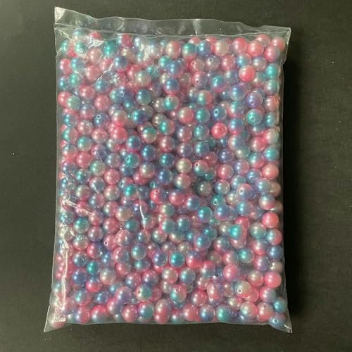 550/1000/4500/18000/50000 Stück 3–12 mm Farbverlauf bunte Kunstperlen, Acryl-Rocailles-Perlen für Armbänder, DIY-Schmuckherstellung-8#-8 mm 2000 Stück