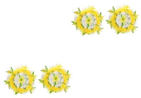 STOBAZA 2piezas Guirnalda De Flores Artificiales para Sacrificio Wreath De Crisantemos Decoración Funeraria para y Recuerdos Color Aleatorio