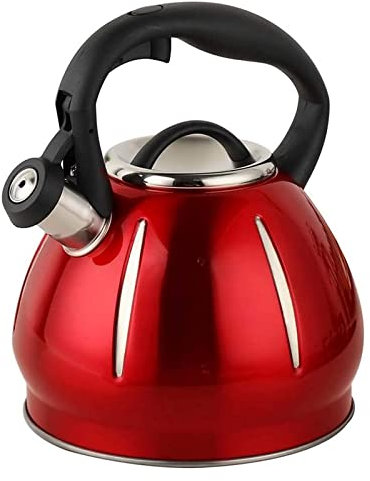 QTYQWC Bouilloire de Camping avec poignée chauffante, Grande capacité de 3 L, Bouilloire à thé sifflante pour Eau bouillante, Bouilloire de Camping (Couleur : Bleu)