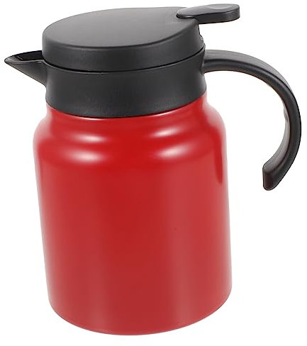 Alipis Insulated Water Bottle Double Layer Flask Red Kettle Hot Drink Flask for Cups