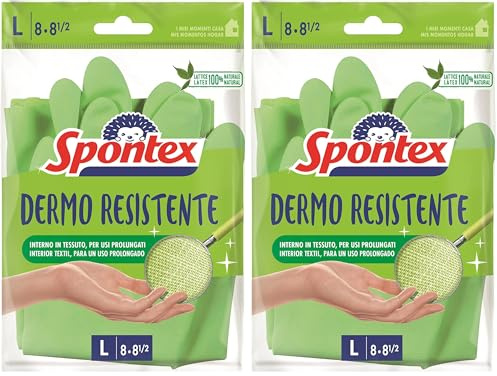 Spontex Guantes Dermoresistente Talla L (Paquete de 2)
