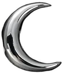 Minimalistische Mond-Brosche, Unisex, geometrische Legierung, Anstecker für Anzüge und Hemden, Einheitsgröße, Metall, Achat