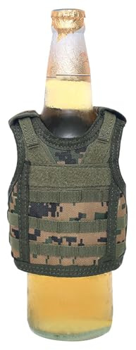 Mini gilets de bière tactiques | Gilet de chasse bouteille boisson avec bretelles réglables, refroidisseur de boissons tactiques d'isolation thermique pour canettes et bouteilles de 30,5 g