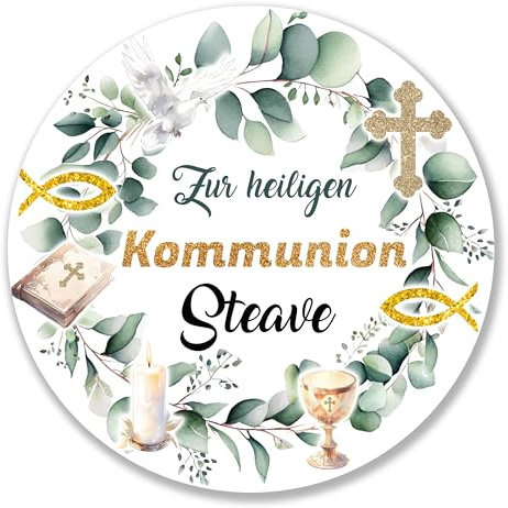 Tortenaufleger und Muffinaufleger 4-20 cm | TAUFE | KOMMUNION | FIRMUNG | KONFIRMATION | SEGNUNG |personalisiert mit Text - VORGESTANZT