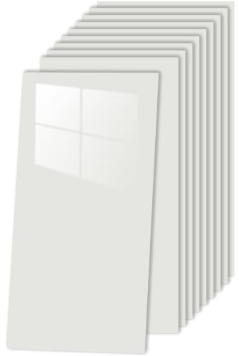 Lot de 20 autocollants pour carrelage de cuisine - Blanc - 30 x 60 cm - Imperméables | Carreaux autocollants imperméables pour cuisine, carrelage mural pour film de salle de bain et cuisine