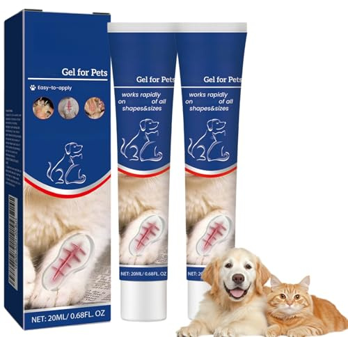 2 Stück Wundsalbe für Katzen und Hunde, Wundgel Katze, Wundsalbe Katze, Katzen Wundsalbe, Wundsalbe Hund, Wundsalbe für Hunde, praktische Hautpflege für Haustiere, einfach und schnell anzuwenden