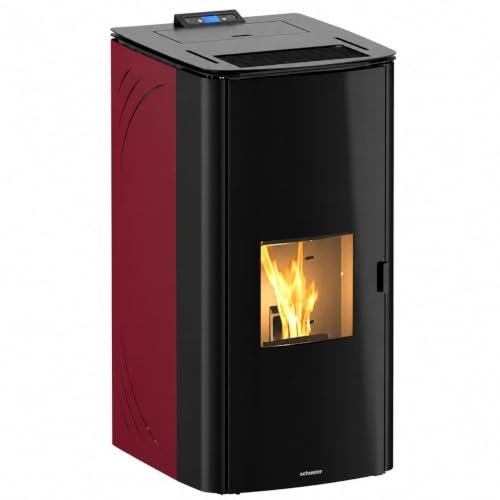Hidroestufa de Pellets 24 kW IDRA EASY Burdeos para Radiadores Clase A++