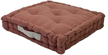 Alphadeco Sitzkissen Uni 40x40x6cm aus 100% Baumwolle - mehrere Farben - Stuhlkissen Sitzkissen Sitzauflage Eckbank (Taupe)