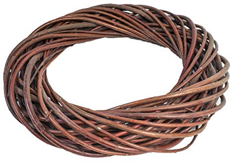 WEIDENPROFI Weidenkranz, Dekokranz für Haus und Garten aus dunkler - ungeschälter Weide, Größe Ø 30 cm