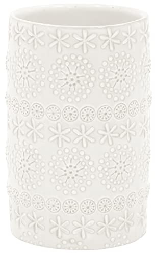Spirella Gobelet Porcelaine Relief Blanc