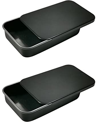 LIGHUFEIC 2Pack Dental Floss Portable Case,Dental Floss Dispenser,Storage 24 Picks Adult Floss in Box,Refillable Glide Floss,Portable Travel Floss Box for Travel(Black)