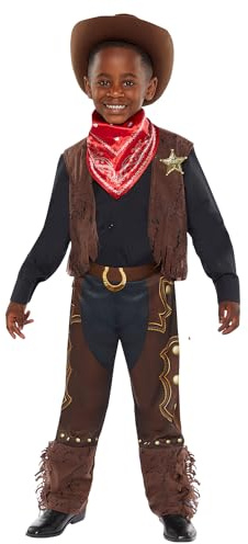 amscan Déguisement de cowboy western pour enfants de 4 à 6 ans - 9918988