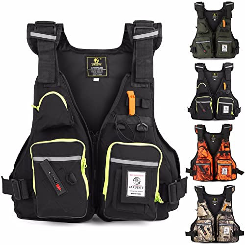 Giubbotti Di Salvataggio Adulti Aiuto Al Galleggiamento Nuoto Pesca Giubbotti Salvagente Kayak Giubbotto Galleggiante Sicurezza Gilet Da Nuoto Per Pesca Surf Immersioni Sport Acquatici,Black-one size