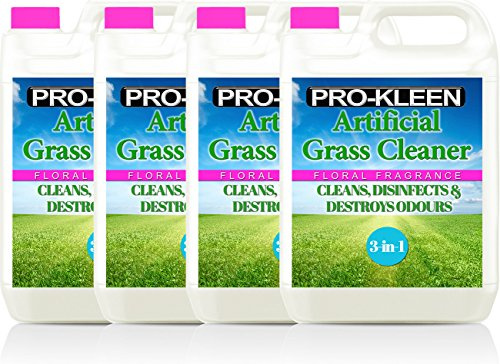 4 x 5 Litres Pro-Kleen Artificial Grass Floral Fragrance Cleaner Disinfectant + Deodoriser