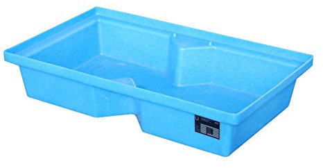 PE-Auffangwanne für Paletten Typ KWP-P KWP-P 60, aus robustem Polyethylen, Ausführung in blau