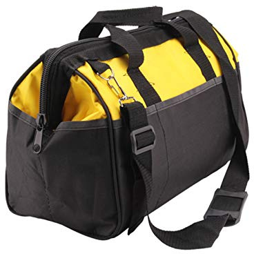 Youyijia 16 inch Technician Tool Tote Bag Organizer Canvas Heavy Duty Heavy Duty Muti-Purpose Tool Storage Organiser with Pocket Wide Open Mouth with Adjustable Shoulder Strap