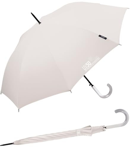 happy rain Stockschirm mit Automatik UV50 UV Protect - Pebble