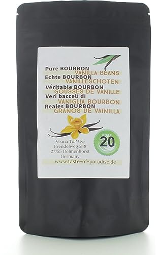 Baccelli di vaniglia Bourbon (20 pezzi - 10-11 cm) Qualità Top Gourmet - Grado A 100% naturale dal Madagascar
