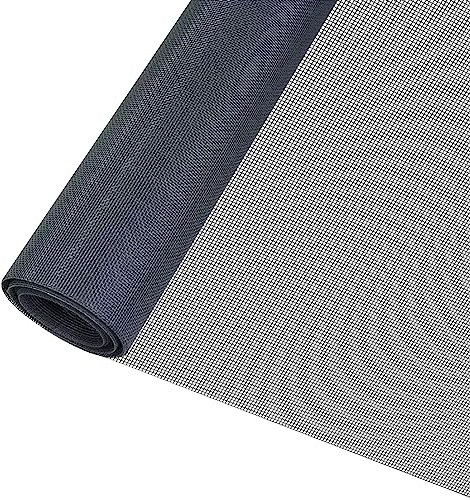 Fliegengitter Fiberglasgewebe Insektenschutz 100x300cm DIY Fenster Mehltauresistent Insektenschutz zum Anbringen an Klappfenster grau