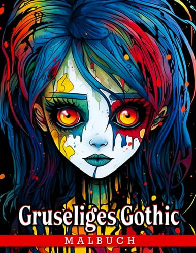 Gruseliges Gothic-Malbuch: Dunkle gotische magische Mädchen Malvorlagen für Erwachsene | Stressund Angstlinderung