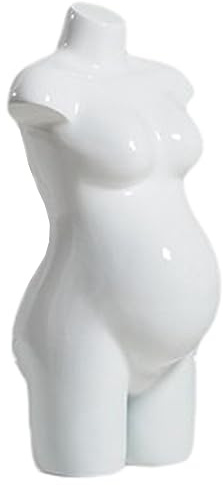 Mannequin Schwangere Halbe Schaufensterpuppe für Die Präsentation Von BH-Unterwäsche, Starker Weiblicher Frauentorso Aus Frp, Hochstabile, Weiß Glänzende Schaufensterpuppe für Bekleidungsgeschäfte
