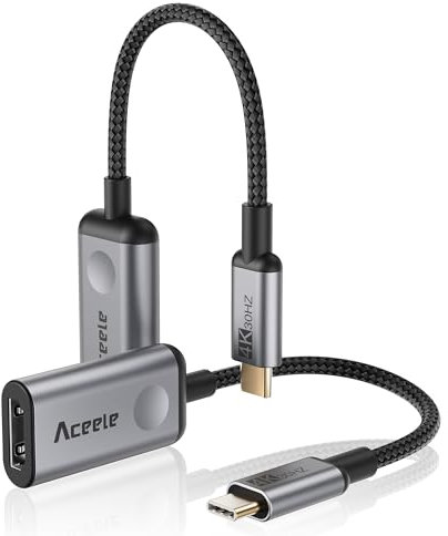 Aceele Adaptateur USB C vers HDMI, 4K Adaptateur USB C HDMI 2-Pack, Adaptateur Thunderbolt 3/4 USB-C 3.1 Gen 2 vers HDMI, Compatible avec iPhone 15 Plus Pro Max MacBook Air/Pro, iPad Pro, Galaxy, Dell