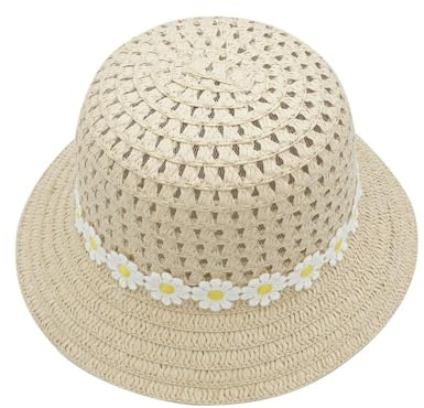 maximo Daisies Kids Strohhut Sommerhut Sonnenhut Kinderhut (51 cm - Natur)
