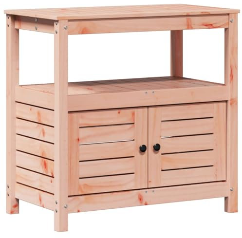 vidaXL Table de Rempotage avec Étagères, Table de Plantation avec Rangement, Banc de Rempotage, Table à Plantes Jardin, Bois Massif de Douglas