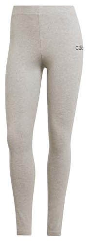 adidas Femme Essentials Linear Cotton Leggings Tights, Medium Grey Heather/Black, XL