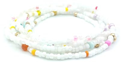ARMBAND weiß bunt WICKELARMBAND Handmade in Germany Wickelarmband kunterbunt Sommerarmband Ibiza Style