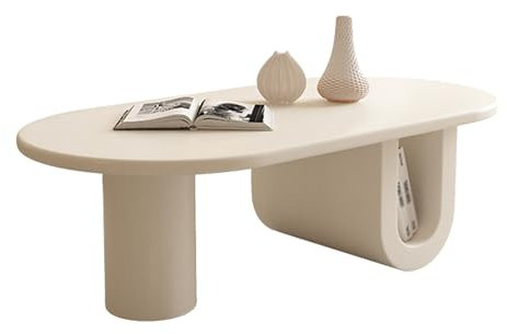 STCERY Moderner Couchtisch, Mid Century Holz Couchtisch, Couchtisch mit Stauraum, Natürlicher Holz Couchtisch, einfacher Stil, für Schlafzimmer, Wohnzimmer, Möbel