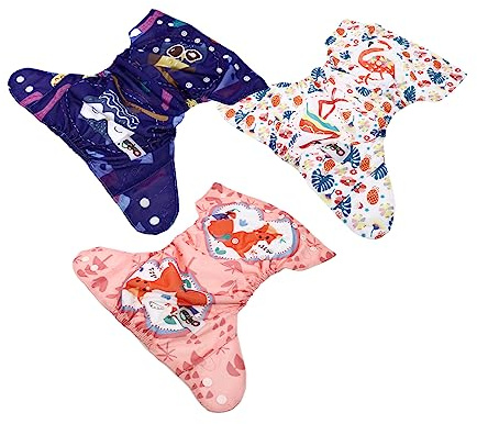 SHOWERORO 3stücke Hosen Babywindelhosen Bedruckte Babyslips Babytrainingshosen Bedruckte Trainingshosen Praktisch Atmungsaktiv Cartoon-muster Ausziehen