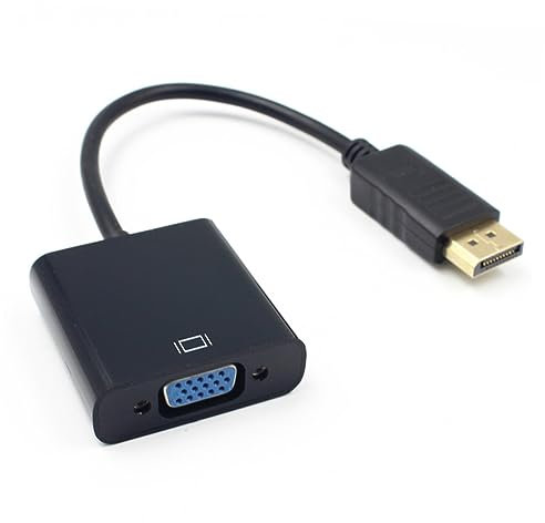 OSALADI Displayport Vga Adapter 1080p Videokonverter Stecker Vga Buchse Plug and Play Grafikadapter Für Externe Monitore Ohne Netzteil