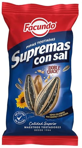 Facundo Pipas de Girasol Tostadas con Sal 100g | Extra Crujientes | Doble Crack | Sazonado Perfecto | Frescura Garantizada con Facundo Fresh