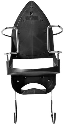 Dorccsi Colgador de Tabla de Planchar Resistente al Calor, Soporte de Pared para Plancha con Compartimento para Cable, Plegable y Resistente, para el hogar y el lavadero (Negro).