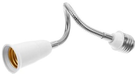 HOUDERCO Adattatore per Portalampada E27 a E27 Prolunga Estensibile in PC e Metallo, Ampio Compatibilità e Design Antivibrazione per Uso Interno ed Esterno