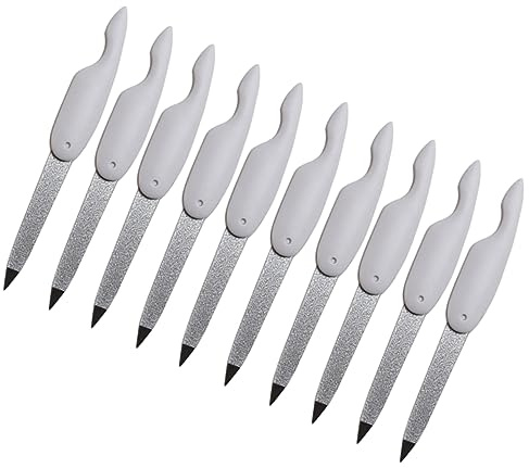HONITANO 10stücke Teiliges Faltbares Nagelfeilen Abs Kunststoff Doppelseitig Mit Feiner Und Grober Körnung Tragbar Für Professionelle Maniküre Zum Formen Polieren Und Buffern Natürlicher Un
