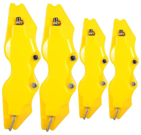 MAGICLULU Coperture Pinze Freno 3d Gialle Set 2 Pezzi, Copri Pinza Anteriore e Posteriore Per Auto Protezione Resistente, Installazione Senza Attrezzi Per Applicazioni Automobilistiche