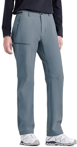 Pioneer Camp Women's Softshell Pants High Rise Snow Pants for Women Waterproof Warm Fleece Lined for Outdoor Travel, Orion Blue, XXL