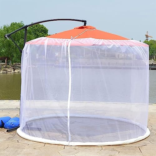 Zanzariera in poliestere resistente, rete traspirante per tavoli da mercato all'aperto e ombrelloni a sbalzo, ideale per patio e giardino, protezione dai parassiti