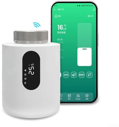 Termostato Smart WiFi Radiatore, Programma di Riscaldamento Programmabile, Blocco Bambino E Protezione Del Gelo Per Tuya Smart E Per ALEXA