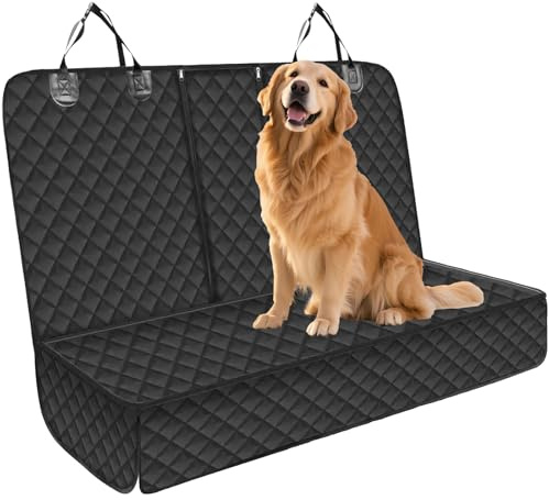 FunceTends Dog Car Seat Cover, Waterproof Scratch Proof Non-slip Pet Seat Cover, Universal Rear Bench Protector Easy-to-Clean Protector for Cars Trucks Suvs for Large Medium Dogs (135×118cm)