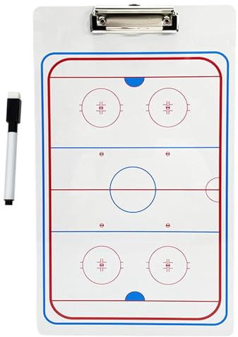 RCGOFOLLOW Tablero de Hockey sobre Hielo para Entrenamiento con rotulador. Tablero de Entrenamiento portátil. Juego Completo. Diseñado para Escribir y borrar fácilmente.